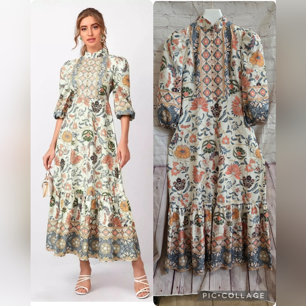 Bohemian Floral Maxi Dress